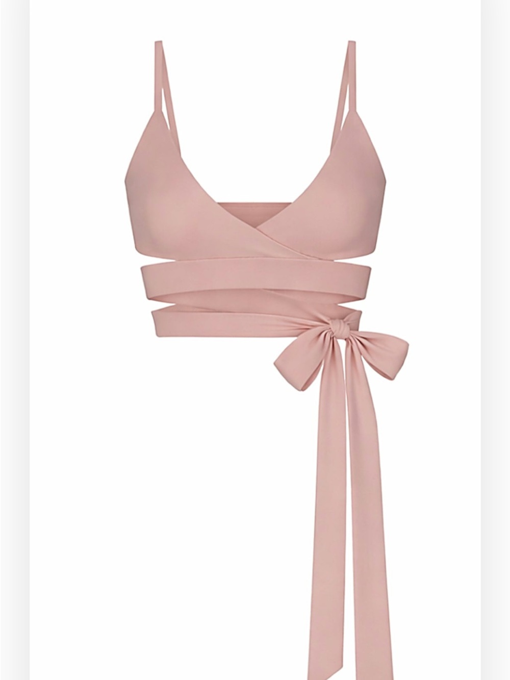 SKIMS Blush Pink Wrap Sport Bra